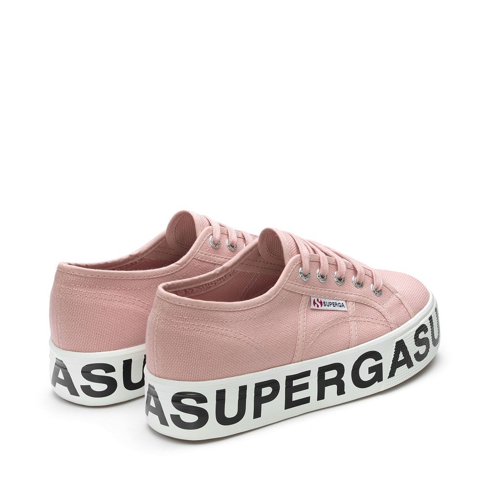 Superga 2790 Cotw Outsole Lettering Orange Platform Sneakers - Women's Sneakers USA | US9684715